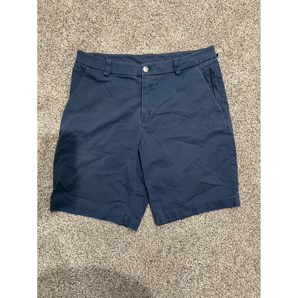 Lululemon Commission Shorts Mens 30 Navy Blue Technical Chino 9 Inch Inseam